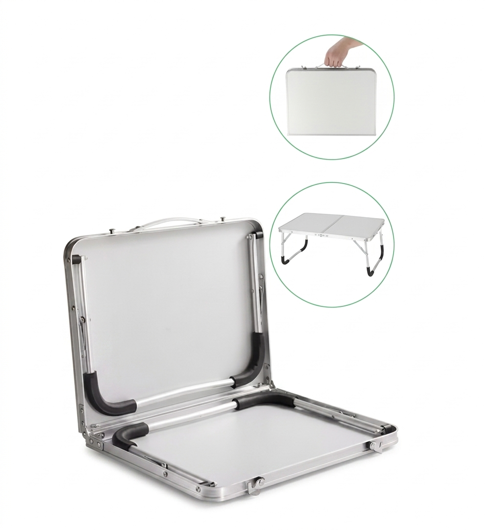 Purilite Select Folding Camping Table – Portable 2-Fold Picnic Table with Aluminum Legs, Lightweight Outdoor Table for BBQ, Beach, and Travel - PuriLite