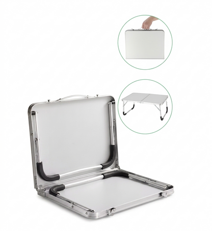 Purilite Select Folding Camping Table – Portable 2-Fold Picnic Table with Aluminum Legs, Lightweight Outdoor Table for BBQ, Beach, and Travel - PuriLite