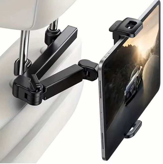 Purilite Select Universal Car Headrest Tablet Mount – 360° Adjustable Backseat Phone & Tablet Holder for Hands-Free Travel Entertainment - PuriLite