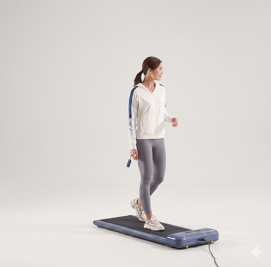 Purilite Select Portable Folding Walking Treadmill with LED Display – Intelligent Home Walking Machine with Adjustable Incline and Bluetooth Connectivity