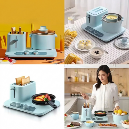 Purilite Select 4-in-1 Multifunctional 2-Slice Sandwich Toaster – Adjustable Browning, Non-Stick Plates, Waffle Maker, Grill & Sandwich Press for Compact Kitchens