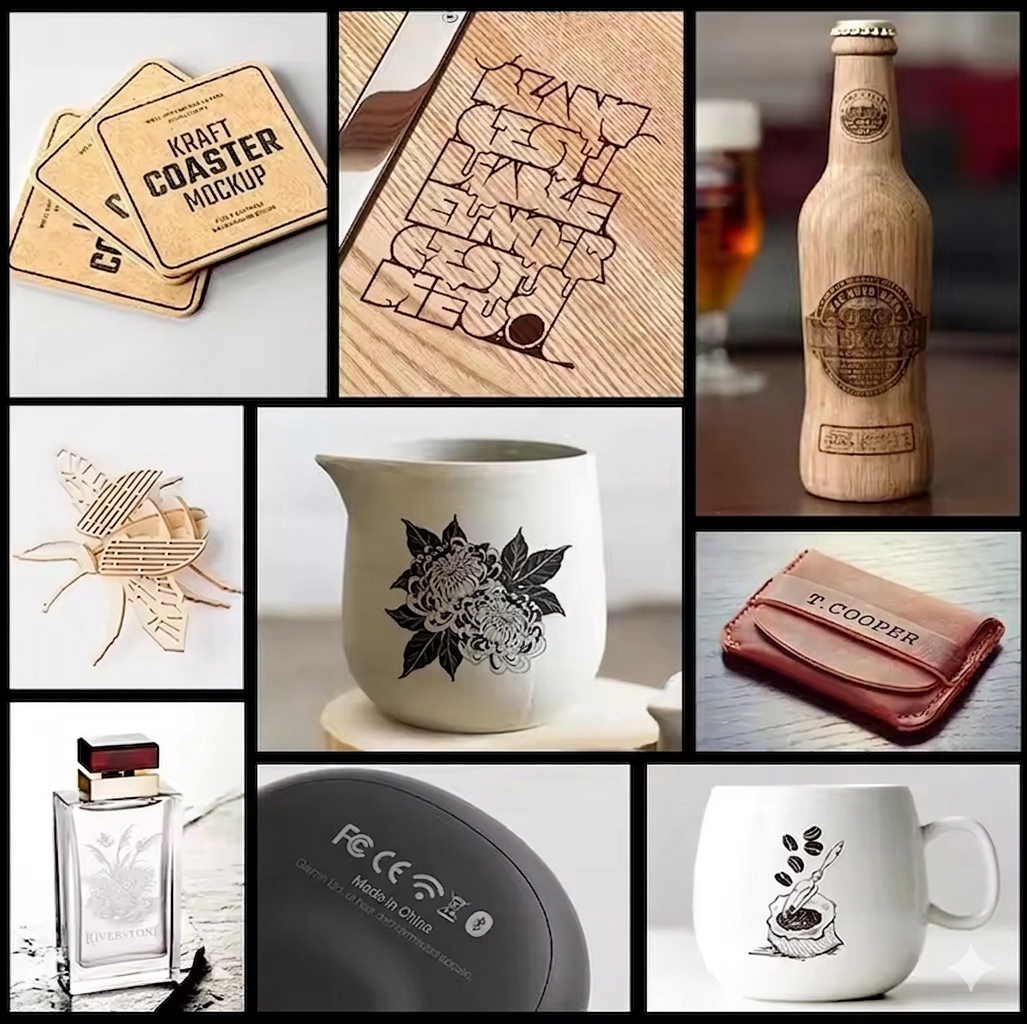 Purilite Select Portable Laser Engraving Machine – Smart Mini Engraver with Auto Focus, High Precision 0.05mm, 80x80mm Engraving Area for Wood, Leather, Plastic and DIY Projects - PuriLite