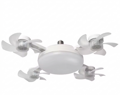 Purilite Select Ceiling Fan Light with E27 Base – High Power Airflow Quiet LED Fan Lamp for Kitchen, Bedroom, and Dining Spaces - PuriLite