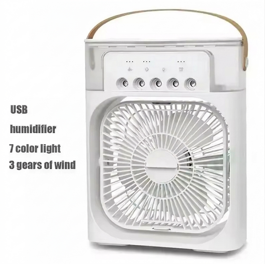 Purilite Select 3-in-1 Portable Mini Air Cooler Fan with Humidifier, LED Night Light, USB Powered Personal Cooling Unit - PuriLite