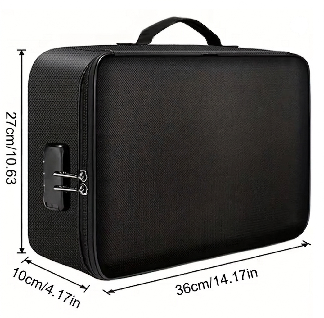 Purilite Select Fireproof Document Bag with Zipper – Water Resistant Portable File Organizer for Certificates, Laptop and Important Documents - PuriLite