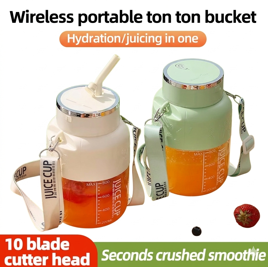 Purilite Select Portable Wireless Blender Juicer 800ml – Rechargeable Electric Fruit Mixer Cup with 10 Stainless Steel Blades - PuriLite