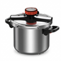 Purilite Select 6L Stainless Steel Pressure Cooker – 100kPa High Pressure Cooker, Induction & Gas Compatible Non-Stick Cooking Pot for Fast, Efficient Meal Preparation - PuriLite