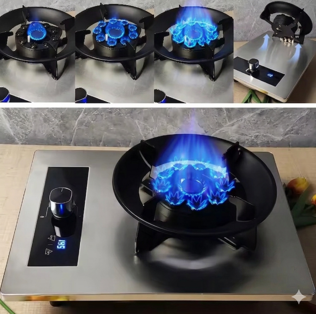Purilite Select Single Burner Gas Stove – Stainless Steel Cooktop, Freestanding & Embedded Dual-Use, High Heat 5KW, Electronic Ignition for LPG & Natural Gas - PuriLite