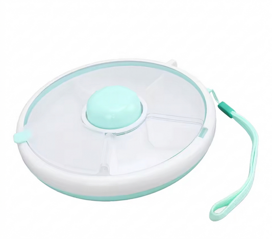 Purilite Select 360° Rotating Snack Container – Large Capacity Kids Food Storage Box with Sealed Lid and Multi-Compartment Organizer - PuriLite