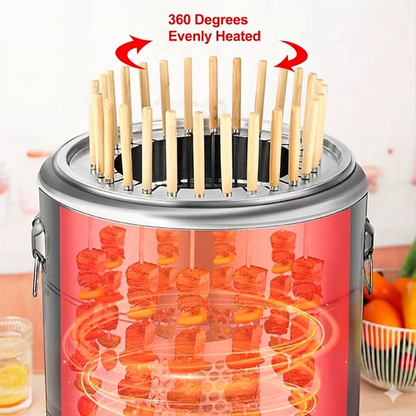Purilite Select Stainless Steel Charcoal Grill Portable Wrap-Around BBQ Grill, Smokeless Cooking Grate for Camping and Outdoor Barbecue - PuriLite
