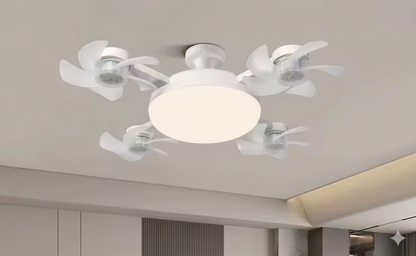 Purilite Select Ceiling Fan Light with E27 Base – High Power Airflow Quiet LED Fan Lamp for Kitchen, Bedroom, and Dining Spaces - PuriLite