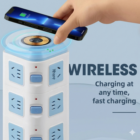 Purilite Select Multi-Functional USB Charging Wall Mount Socket with Wireless Charging Stand and Fast Charging Ports - PuriLite