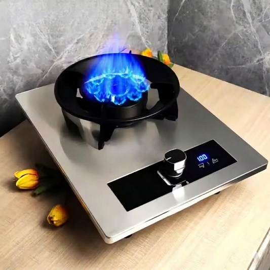 Purilite Select Single Burner Gas Stove – Stainless Steel Cooktop, Freestanding & Embedded Dual-Use, High Heat 5KW, Electronic Ignition for LPG & Natural Gas - PuriLite