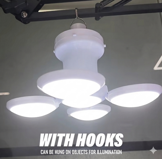 Purilite Select Solar Rechargeable Camping Lantern – Foldable LED Portable Light with USB Charging, Emergency Torch, Waterproof Outdoor Lamp - PuriLite