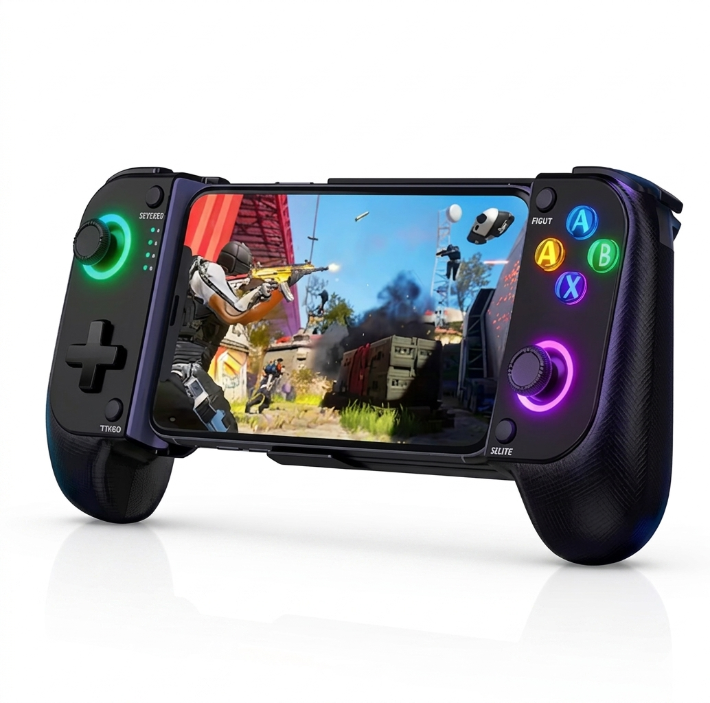 Purilite Select MC100 Hall Effect Wireless Gamepad with RGB Lighting – Adjustable Mobile & Tablet Controller, Anti-Drift Precision Joystick - PuriLite