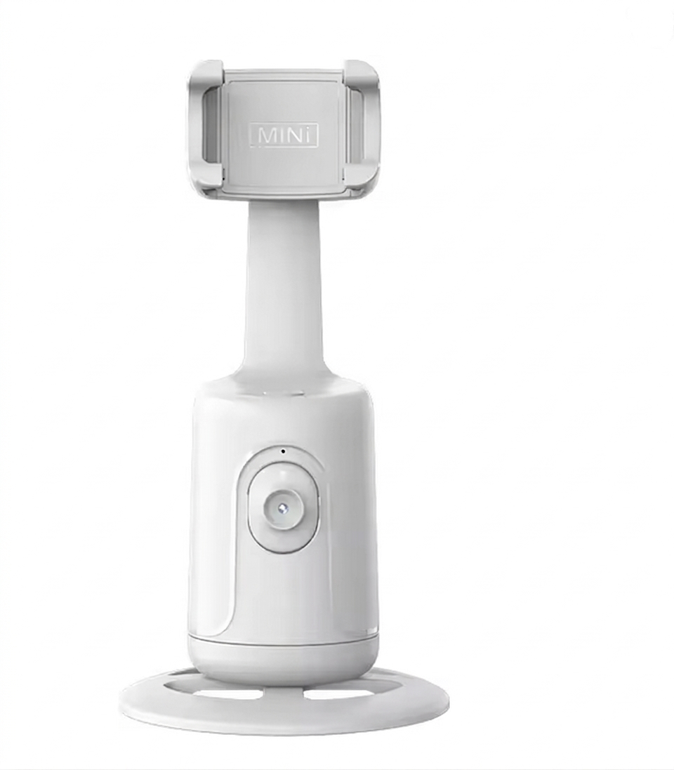 Purilite Select 360° Auto Face Tracking Phone Holder, Smart AI Follow Camera Mount with Hands-Free Rotation for Video Recording and Live Streaming - PuriLite