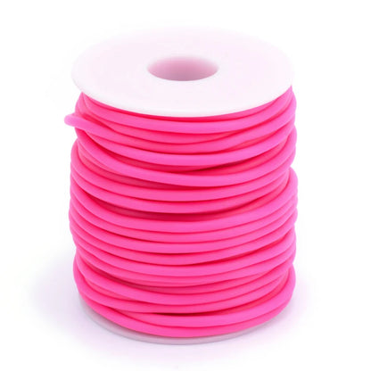 Purilite Select Hollow Rubber Cord Roll for Jewelry Making, Flexible PVC Tubular Craft Cord, DIY Bracelet and Necklace Thread, 2mm 3mm 4mm