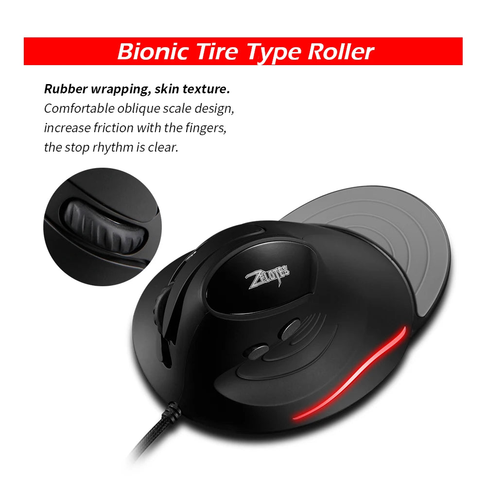 Purilite Select T-30 Vertical Ergonomic Wired Mouse