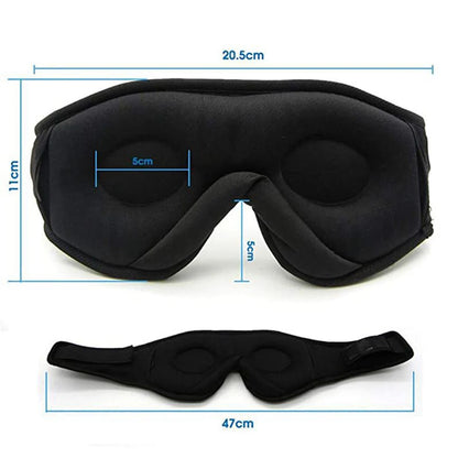 Purilite Select Bluetooth Sleep Mask with Built-In Headphones - 3D Light Blocking Eye Mask for Music and Restful Sleep