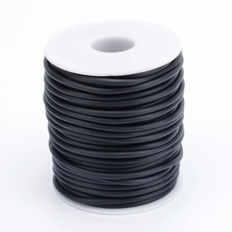 Purilite Select Hollow Rubber Cord Roll for Jewelry Making, Flexible PVC Tubular Craft Cord, DIY Bracelet and Necklace Thread, 2mm 3mm 4mm