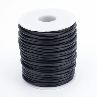 Purilite Select Hollow Rubber Cord Roll for Jewelry Making, Flexible PVC Tubular Craft Cord, DIY Bracelet and Necklace Thread, 2mm 3mm 4mm