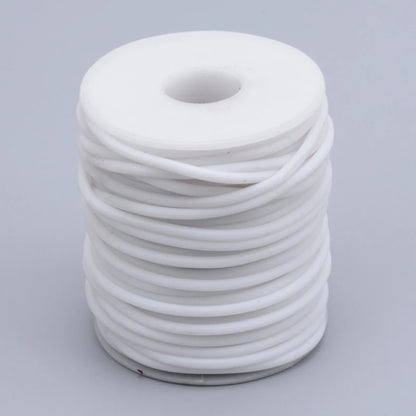 Purilite Select Hollow Rubber Cord Roll for Jewelry Making, Flexible PVC Tubular Craft Cord, DIY Bracelet and Necklace Thread, 2mm 3mm 4mm
