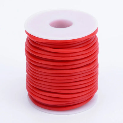 Purilite Select Hollow Rubber Cord Roll for Jewelry Making, Flexible PVC Tubular Craft Cord, DIY Bracelet and Necklace Thread, 2mm 3mm 4mm