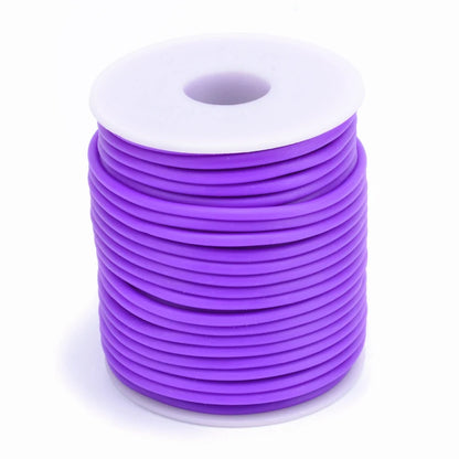 Purilite Select Hollow Rubber Cord Roll for Jewelry Making, Flexible PVC Tubular Craft Cord, DIY Bracelet and Necklace Thread, 2mm 3mm 4mm