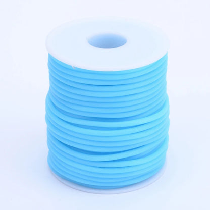 Purilite Select Hollow Rubber Cord Roll for Jewelry Making, Flexible PVC Tubular Craft Cord, DIY Bracelet and Necklace Thread, 2mm 3mm 4mm