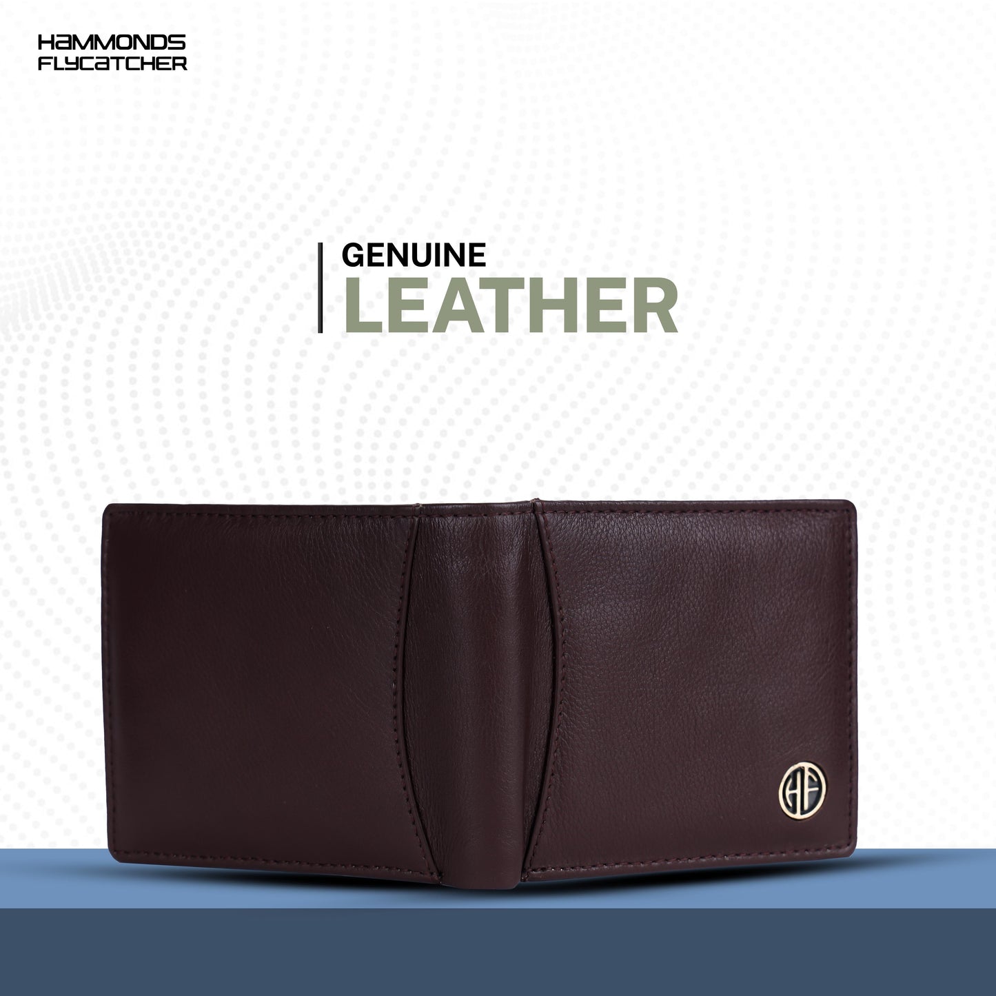 HAMMONDS FLYCATCHER Leather Wallet – Pure Cow Leather Bi-Fold Wallet for Men (Model: HF592LNBR) - PuriLite