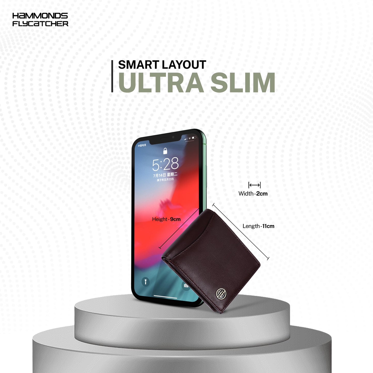 HAMMONDS FLYCATCHER Leather Wallet – Pure Cow Leather Bi-Fold Wallet for Men (Model: HF592LNBR) - PuriLite