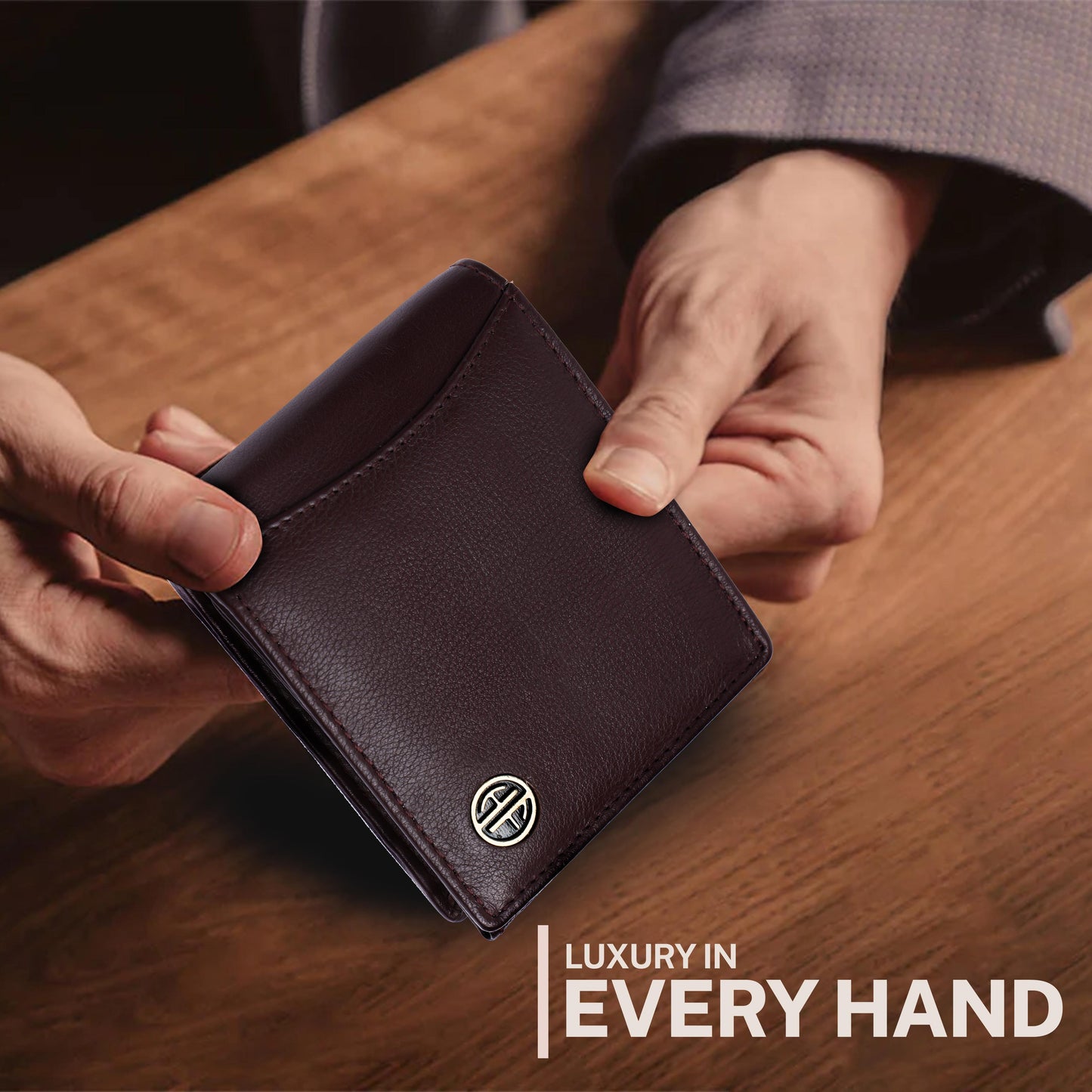 HAMMONDS FLYCATCHER Leather Wallet – Pure Cow Leather Bi-Fold Wallet for Men (Model: HF592LNBR) - PuriLite