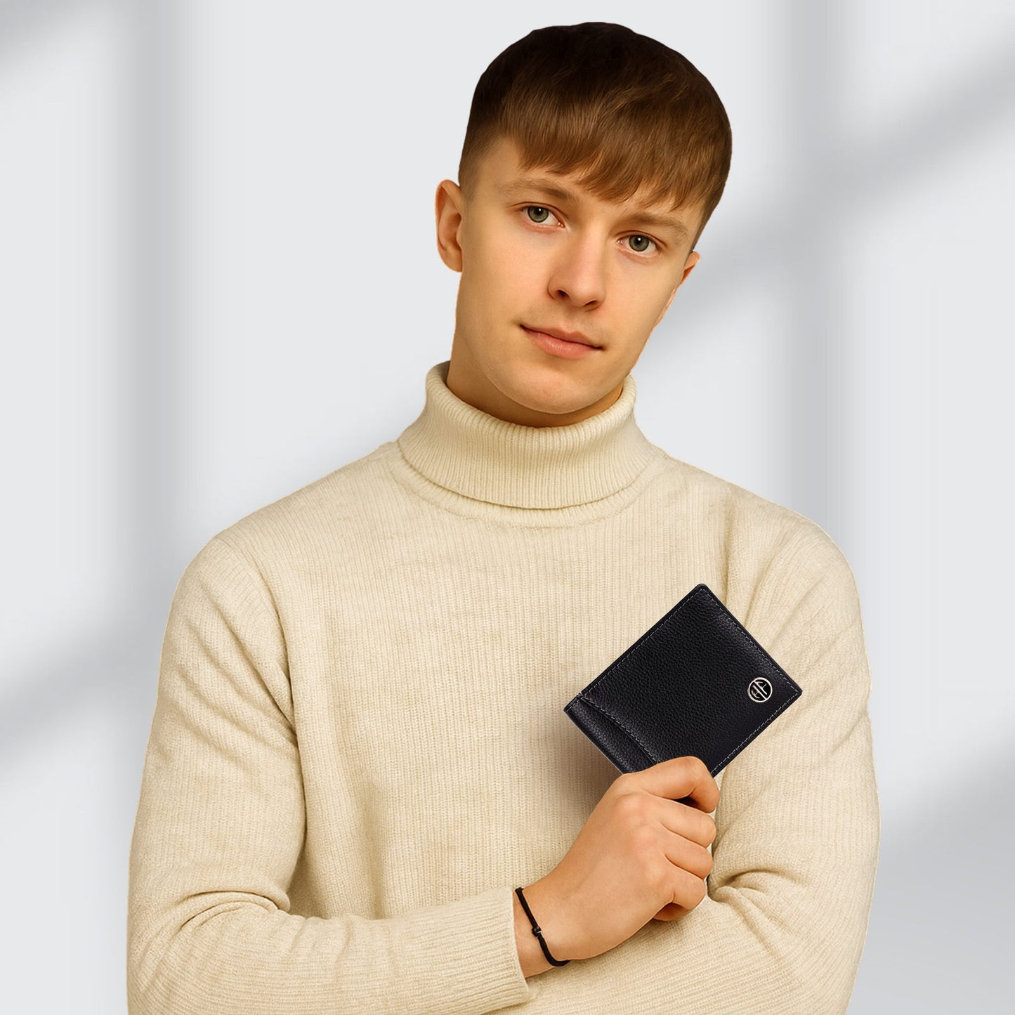 HAMMONDS FLYCATCHER Black Leather Wallet – Pure Cow Leather Bi-Fold Wallet for Men - PuriLite