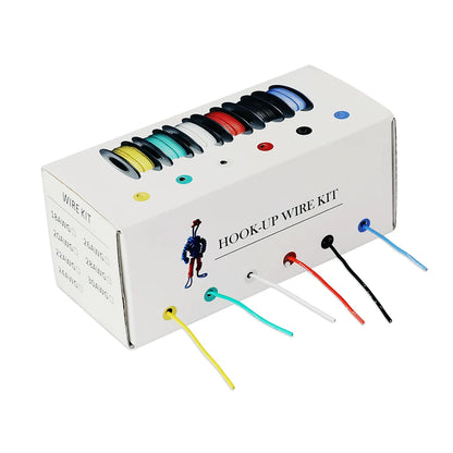 Purilite Select Silicone Insulated Stranded Wire Kit 6-Color Flexible Electrical Hook-Up Wire Set