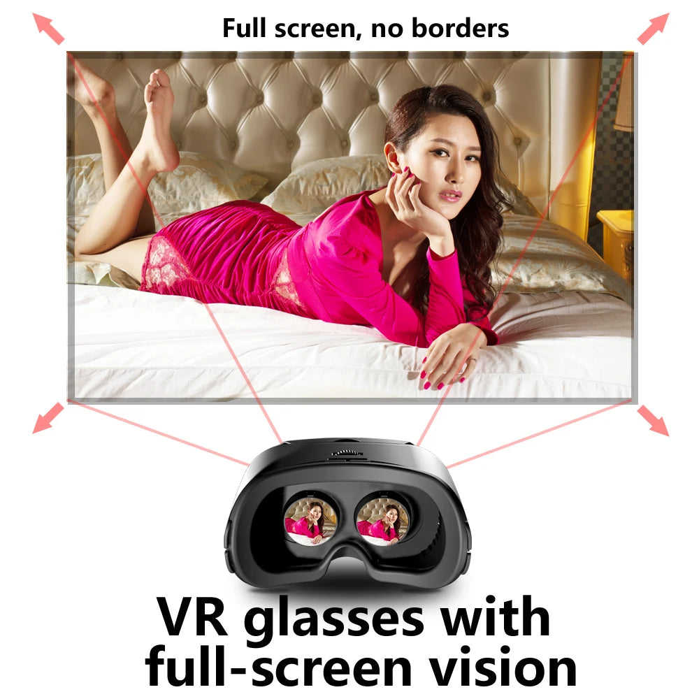 3D Virtual Reality Headset for Smartphones | Immersive VR Glasses with Adjustable Lenses