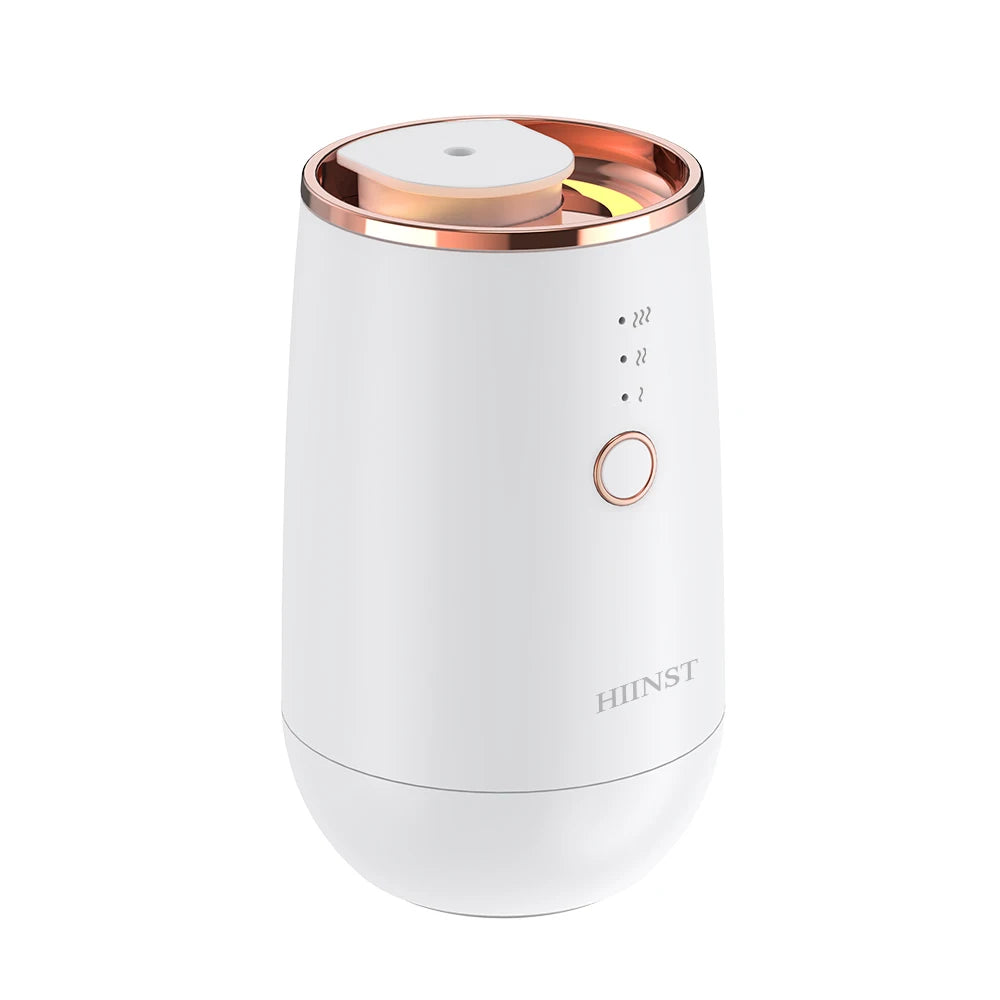 Purilite Select USB Rechargeable Essential Oil Diffuser – Smart Start-Off Car Air Freshener with 9-Color LED Lights