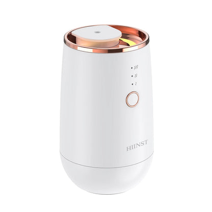 Purilite Select USB Rechargeable Essential Oil Diffuser – Smart Start-Off Car Air Freshener with 9-Color LED Lights