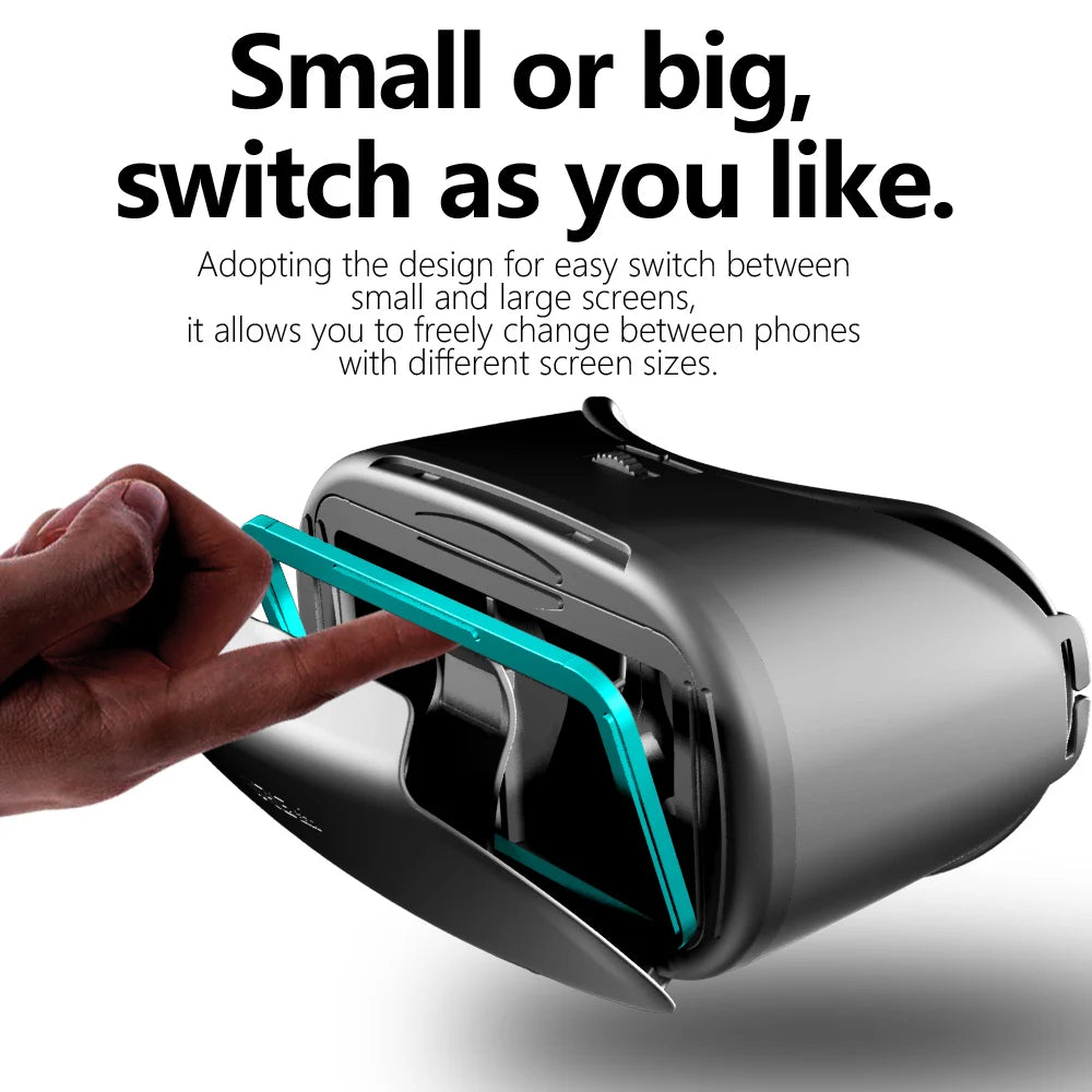 3D Virtual Reality Headset for Smartphones | Immersive VR Glasses with Adjustable Lenses