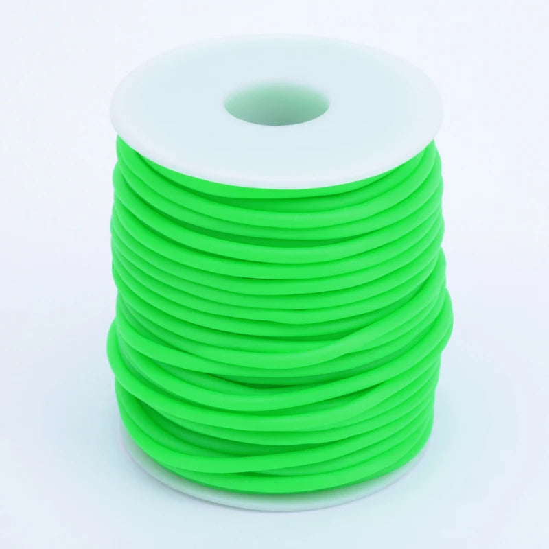 Purilite Select Hollow Rubber Cord Roll for Jewelry Making, Flexible PVC Tubular Craft Cord, DIY Bracelet and Necklace Thread, 2mm 3mm 4mm
