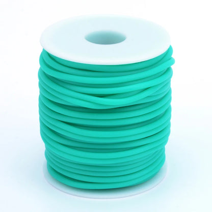 Purilite Select Hollow Rubber Cord Roll for Jewelry Making, Flexible PVC Tubular Craft Cord, DIY Bracelet and Necklace Thread, 2mm 3mm 4mm