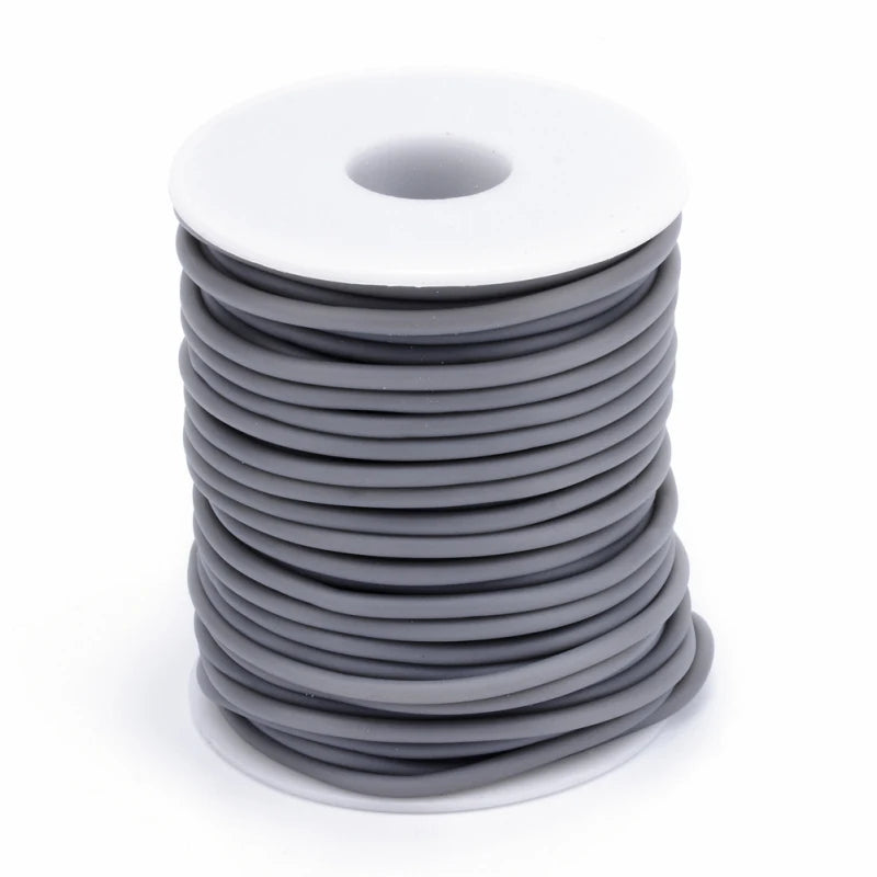 Purilite Select Hollow Rubber Cord Roll for Jewelry Making, Flexible PVC Tubular Craft Cord, DIY Bracelet and Necklace Thread, 2mm 3mm 4mm
