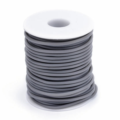 Purilite Select Hollow Rubber Cord Roll for Jewelry Making, Flexible PVC Tubular Craft Cord, DIY Bracelet and Necklace Thread, 2mm 3mm 4mm