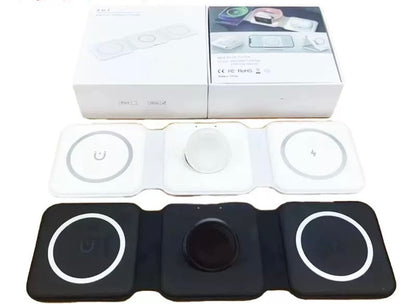 3-in-1 Wireless Charging Station – Fast Charger Dock for Phone, Smartwatch & Earbuds