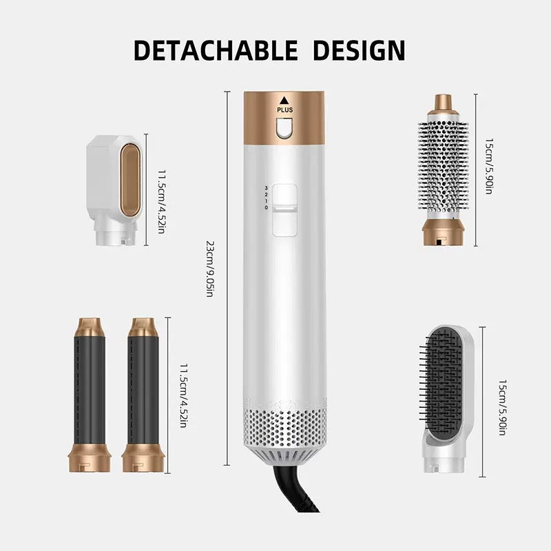 5-in-1 Hair MultiStyler – Interchangeable Attachments for Straightening, Curling, Waving, Volumizing & Smoothing