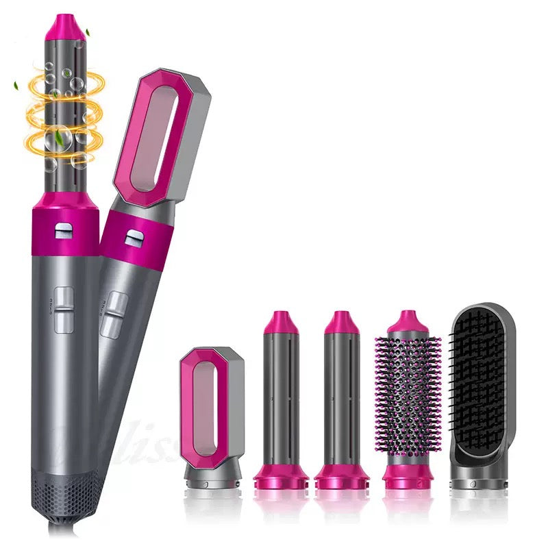 5-in-1 Hair MultiStyler – Interchangeable Attachments for Straightening, Curling, Waving, Volumizing & Smoothing