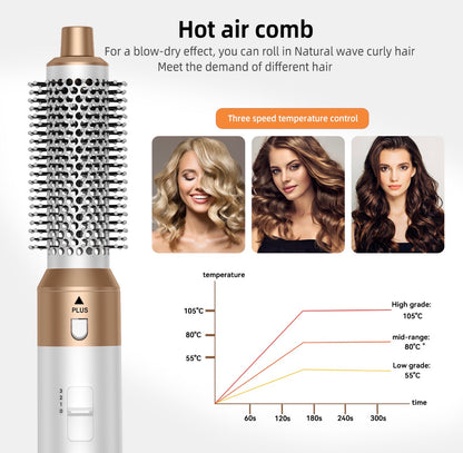 5-in-1 Hair MultiStyler – Interchangeable Attachments for Straightening, Curling, Waving, Volumizing & Smoothing