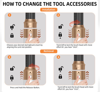 5-in-1 Hair MultiStyler – Interchangeable Attachments for Straightening, Curling, Waving, Volumizing & Smoothing