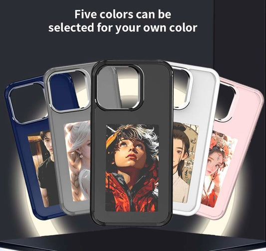 E-Ink Screen Phone Case with Smart NFC – Customizable App-Controlled Back Cover for iPhone 13, 14 & 15 Pro Max