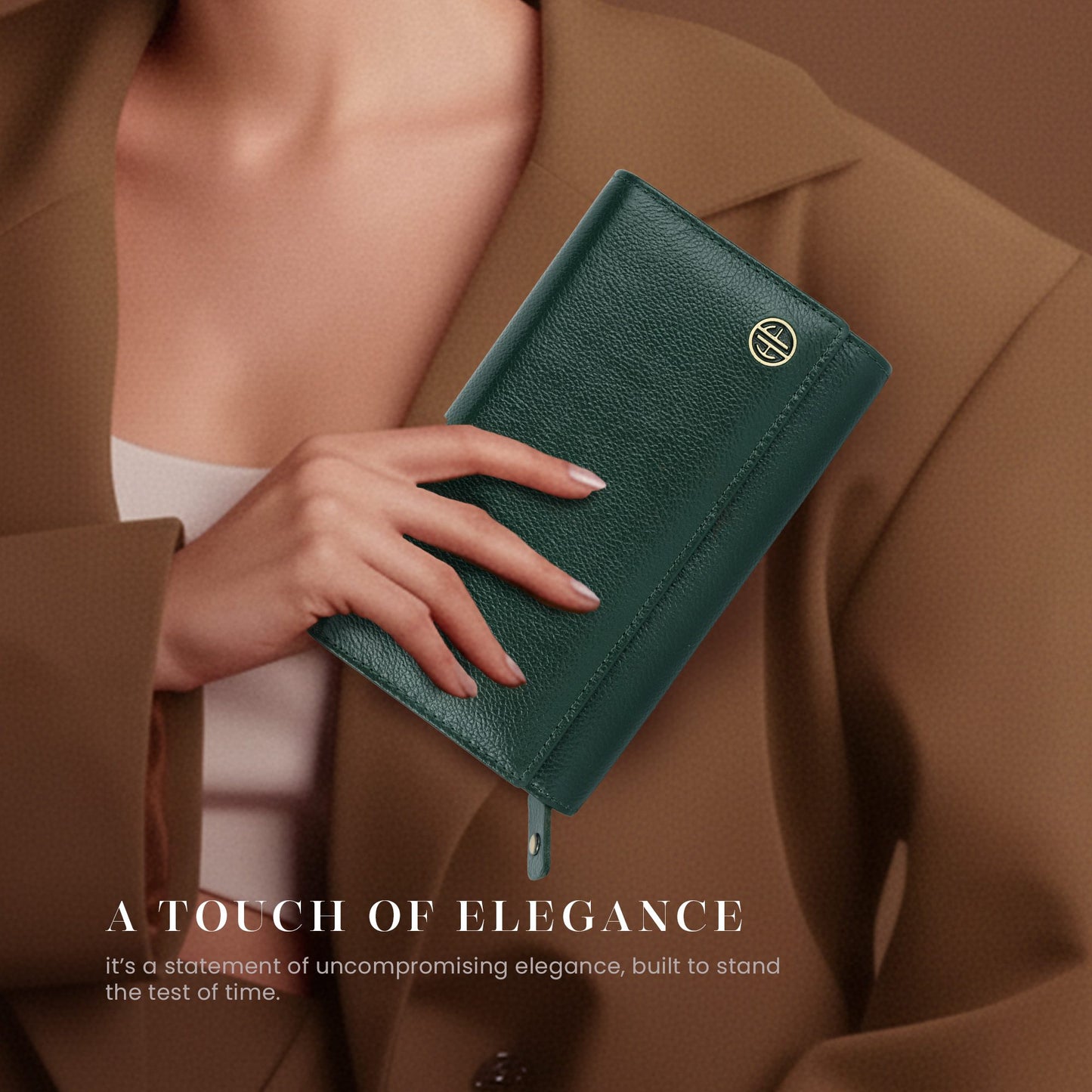 Hammonds LW5001 Premium Cow Leather Women’s Wallet | Genuine Cow Leather RFID Protected Wallet | Chic & Functional Hand Wallet | Stylish Women’s Leather Wallet - PuriLite