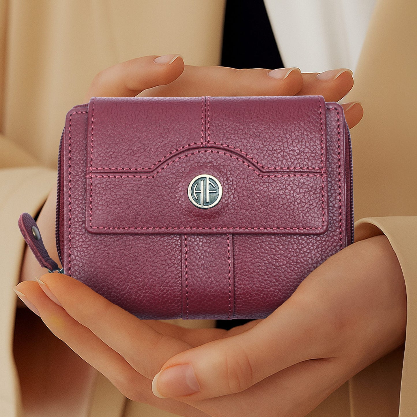 Hammonds Premium Cow Leather Women’s Wallet | Genuine Cow Leather RFID Protected Ladies Wallet | Stylish & Spacious Clutch Wallet | Secure Women’s Wallet - PuriLite